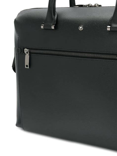 mont blanc leather laptop bag